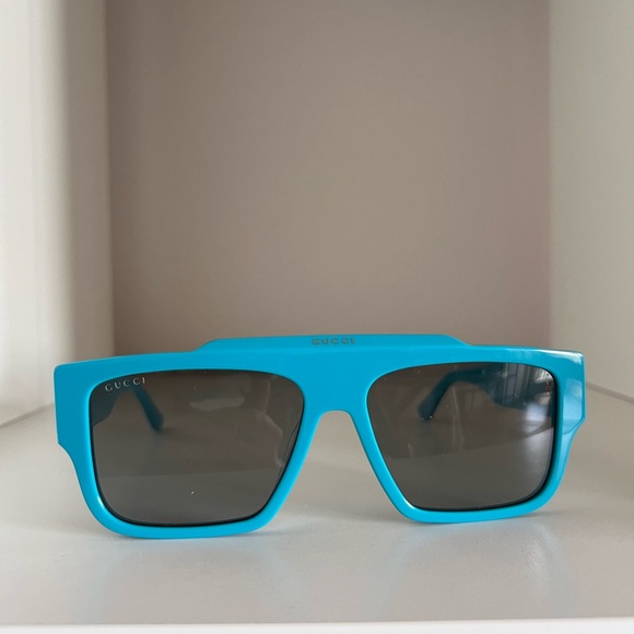 Gucci square blue sunglasses unisex - Picture 1 of 10